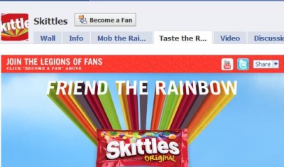 skittles facebook page