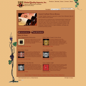 Webdesign project for local Houston liquor distributor