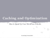 Caching and Optimization By M Asif ...