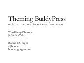 Theming for BuddyPress