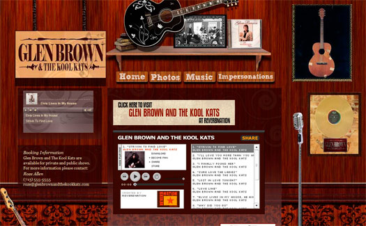 Glen Brown, National Recording Artist Website